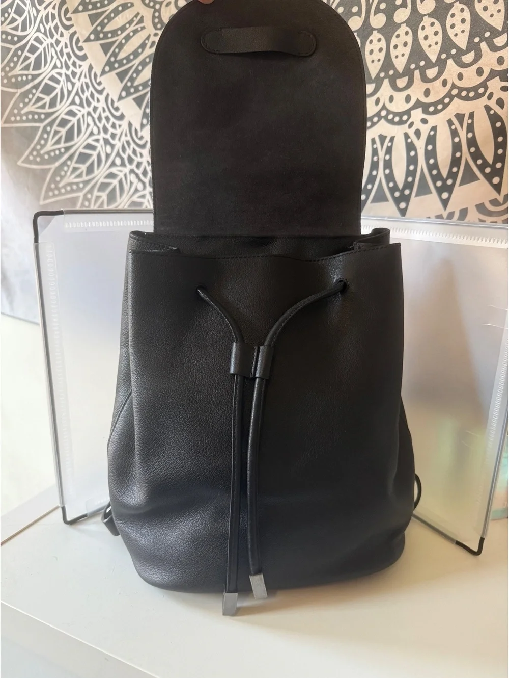 Everlane The Petra Italian Leather Backpack Black